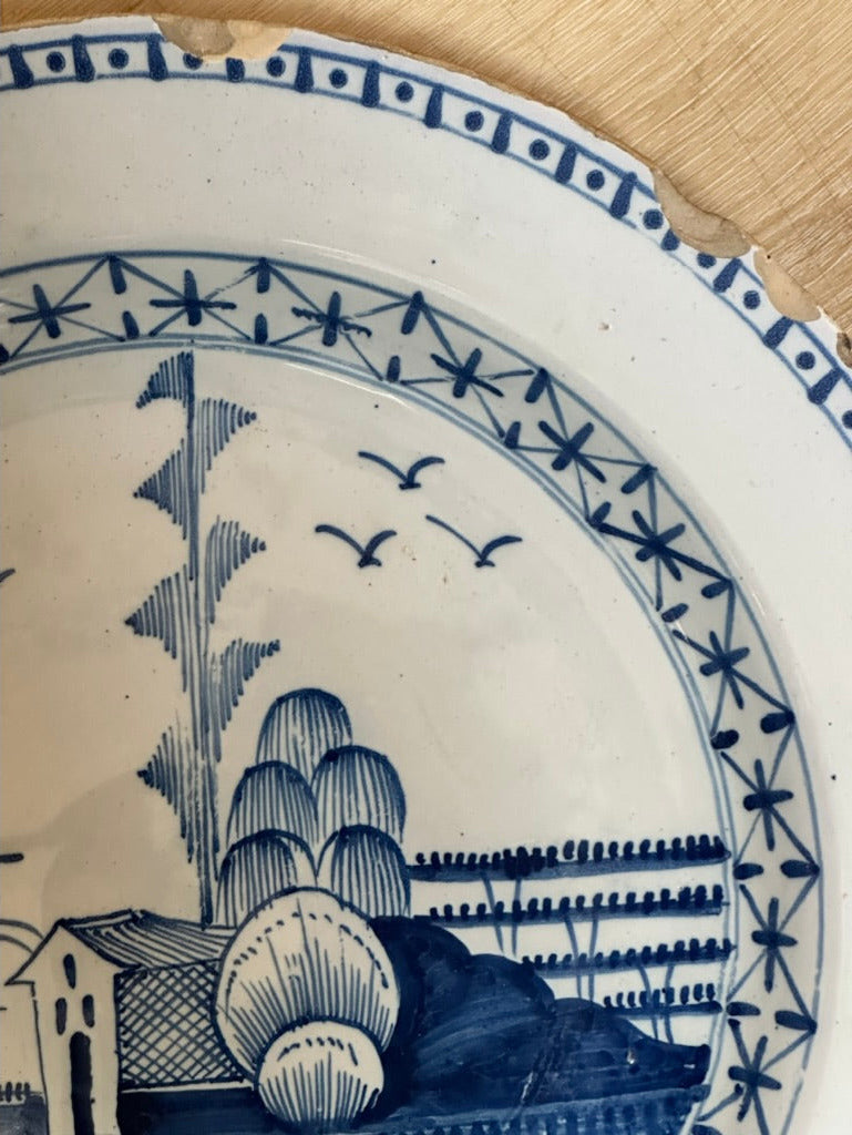 Blue and White Delft Charger, London