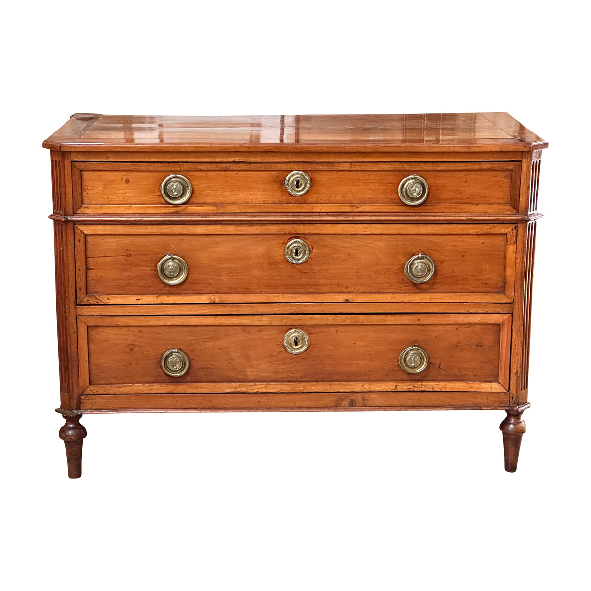 Walnut French Louis XVI Period  Directoire Commode, c. 1790-1800