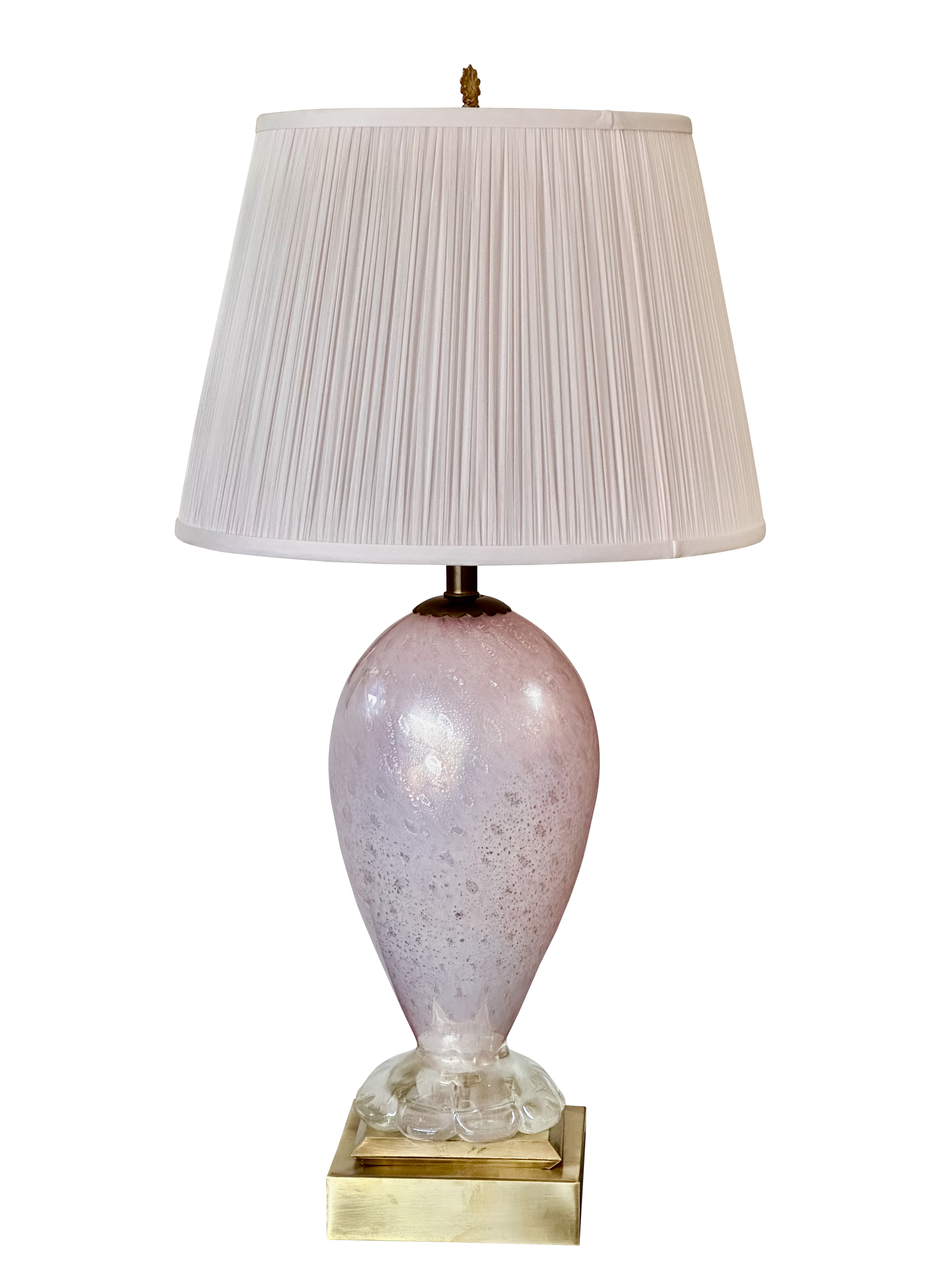 20th Century Pink Murano Glass Lamp