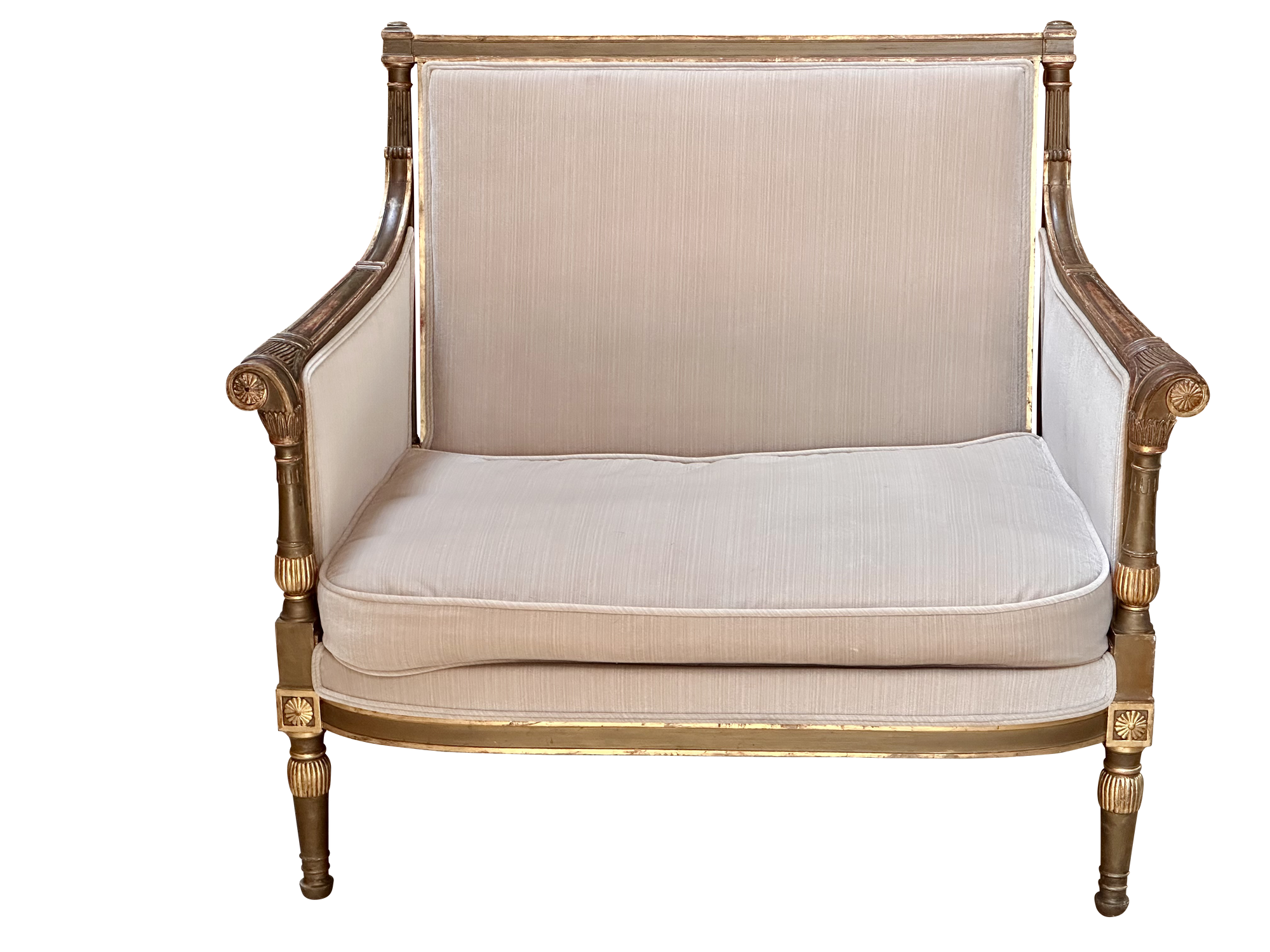 19th-Early 20th Century Italian Neoclassical Bergere Armchair
