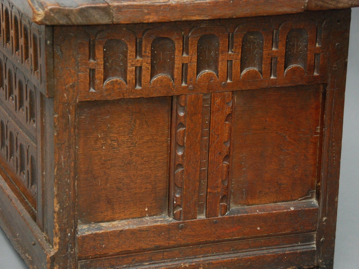 A 17th century Oak Chest, English or French - Helen Storey Antiques