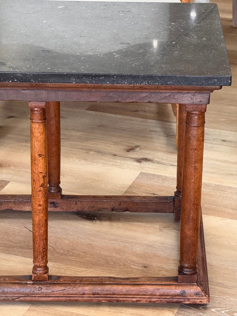 A Baroque Walnut and Marble Coffee or Low Table, 17th Century - Helen Storey Antiques