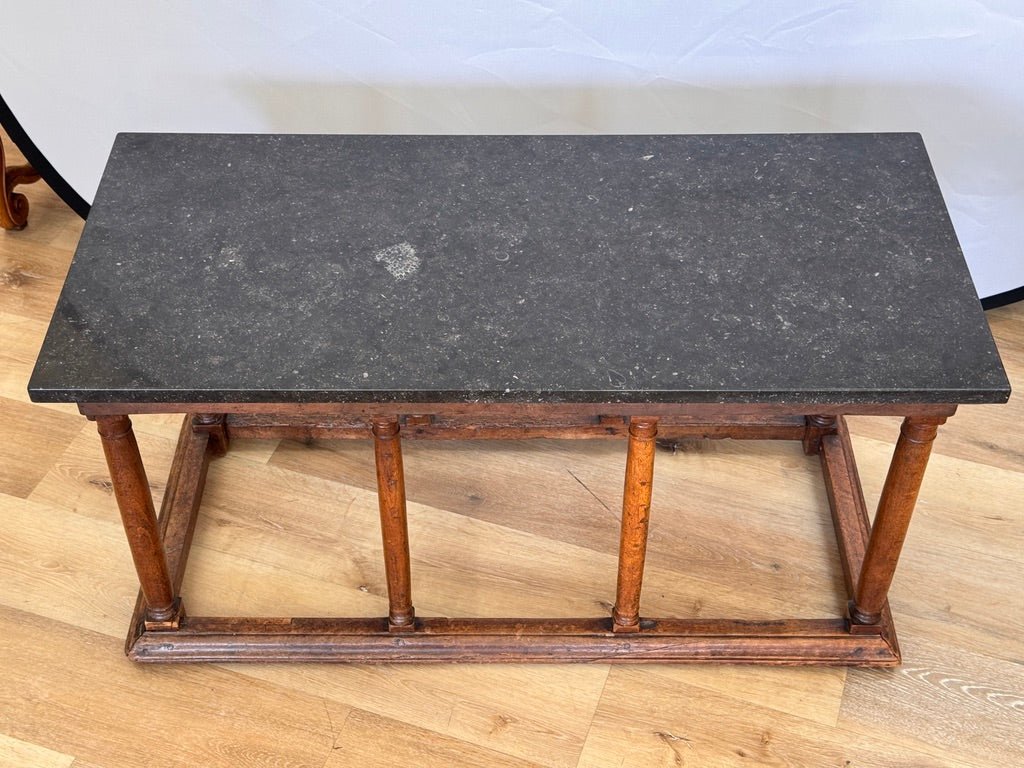 A Baroque Walnut and Marble Coffee or Low Table, 17th Century - Helen Storey Antiques