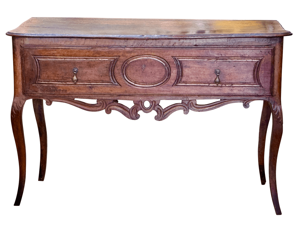 A Louis XV console or side table in richly patinated walnut - Helen Storey Antiques