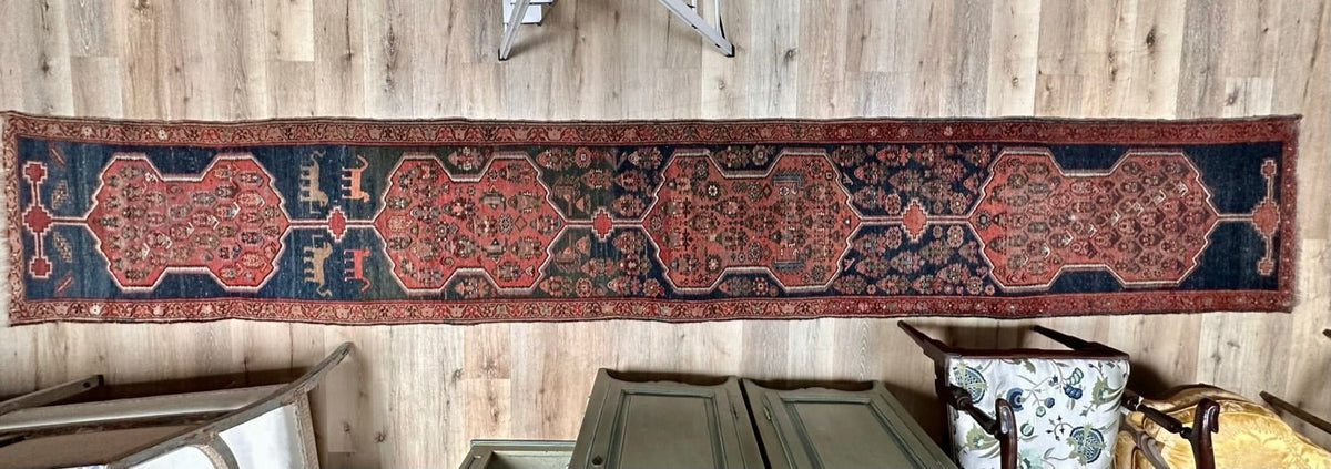 Antique Northwest Persian runner, Richly Patterened - Helen Storey Antiques