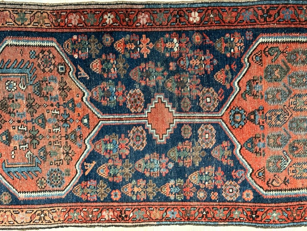 Antique Northwest Persian runner, Richly Patterened - Helen Storey Antiques