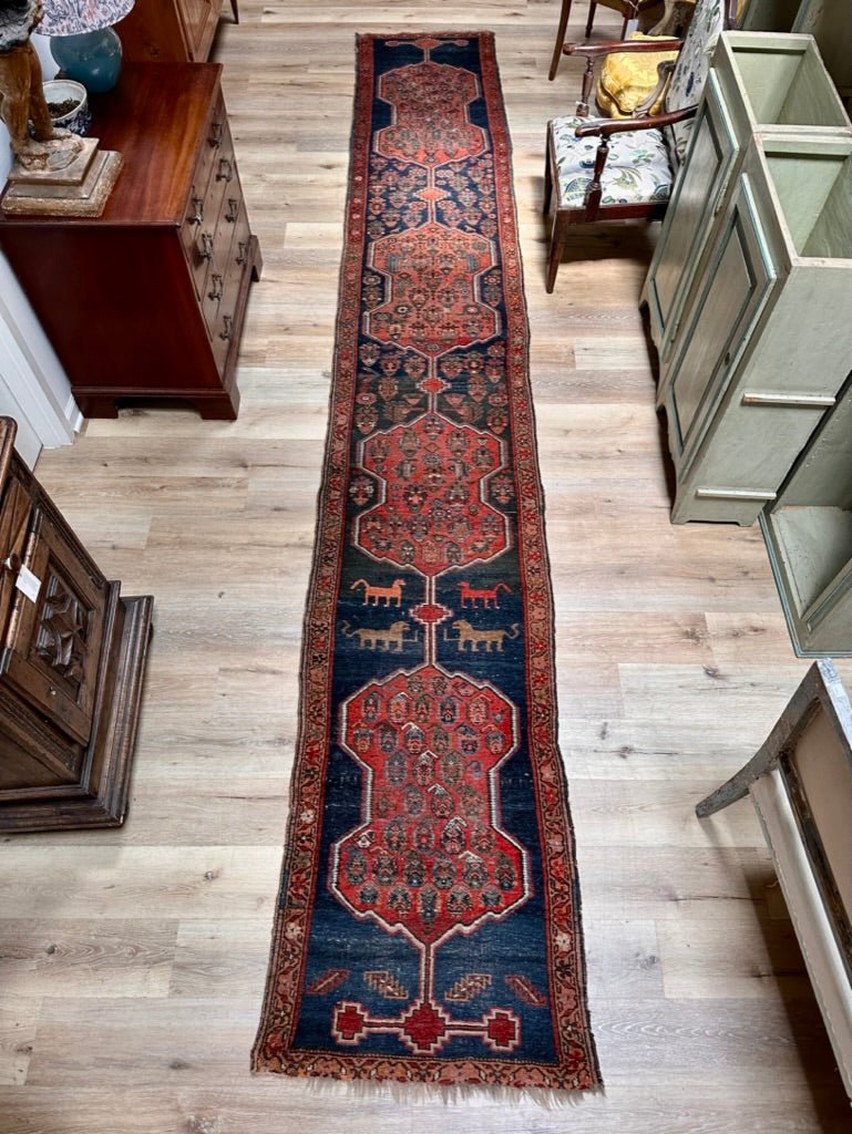 Antique Northwest Persian runner, Richly Patterened - Helen Storey Antiques