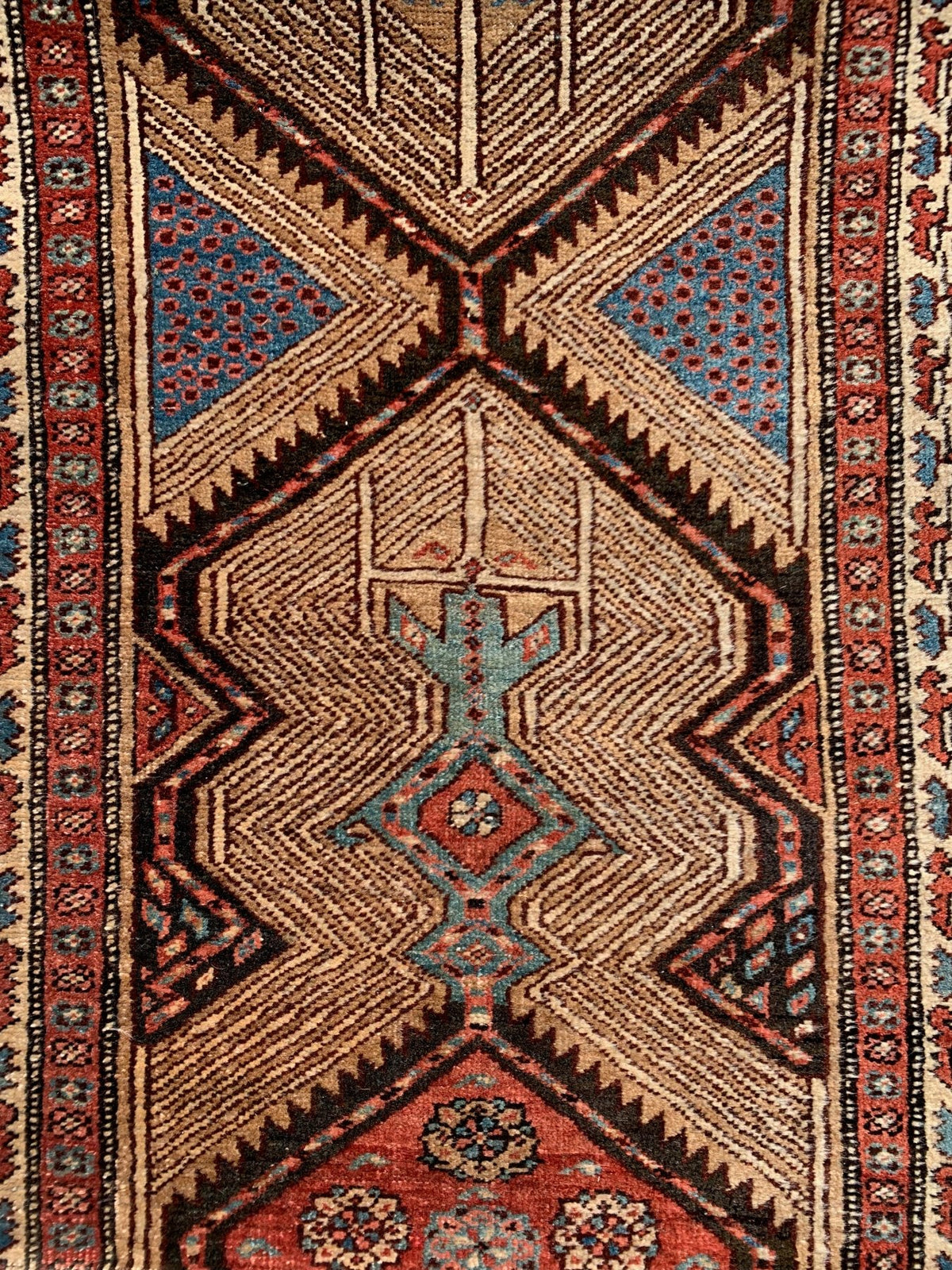 ANTIQUE PERSIAN CAMEL HAIR SERAB RUNNER - Helen Storey Antiques