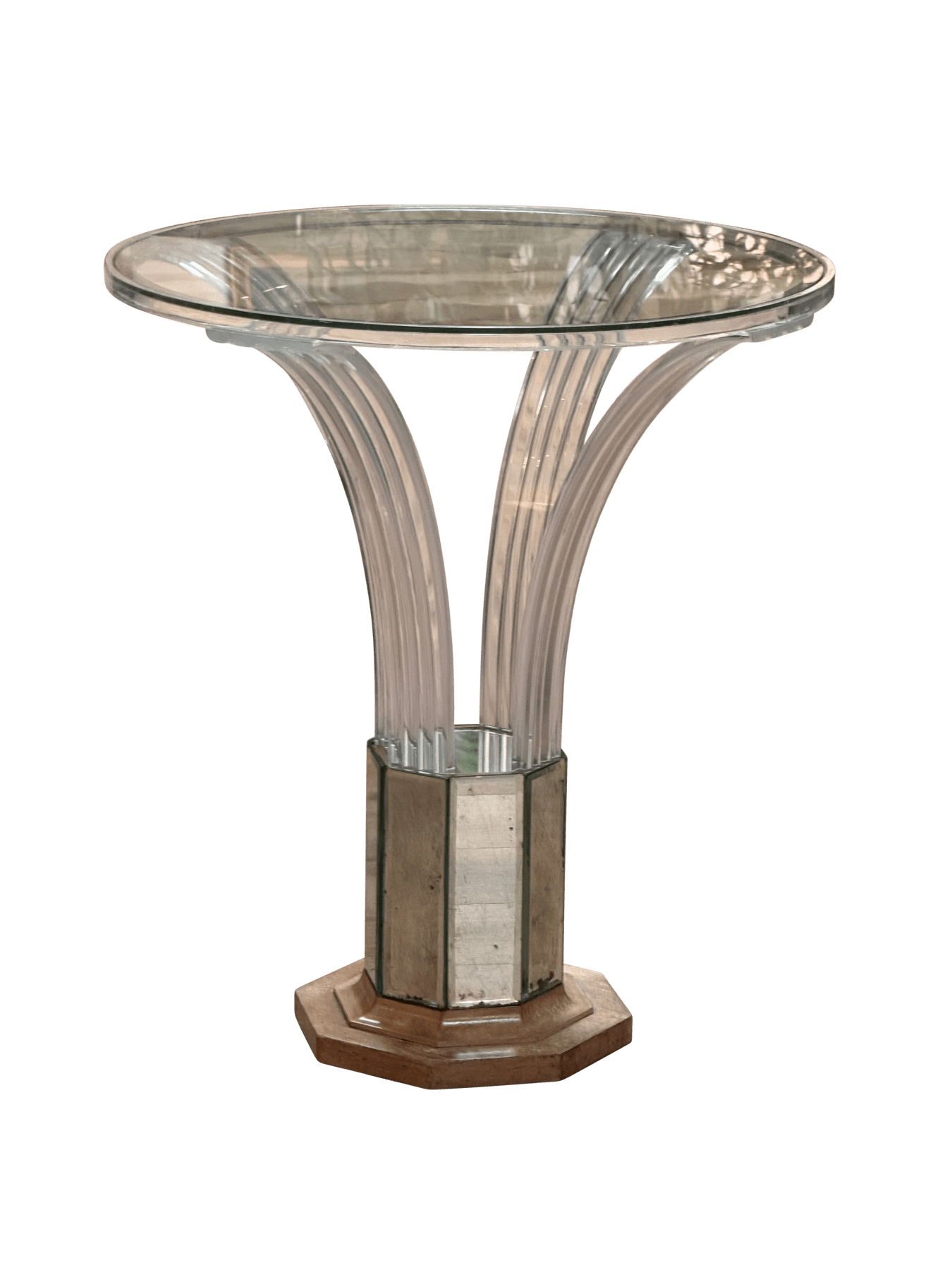 Art Deco Grosfeld House Glassic Acrylic Accent Table c. 1940