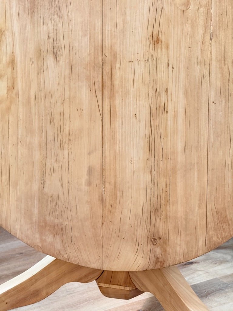 Biedermeier fruitwood tilt top round breakfast table, 19th c - Helen Storey Antiques