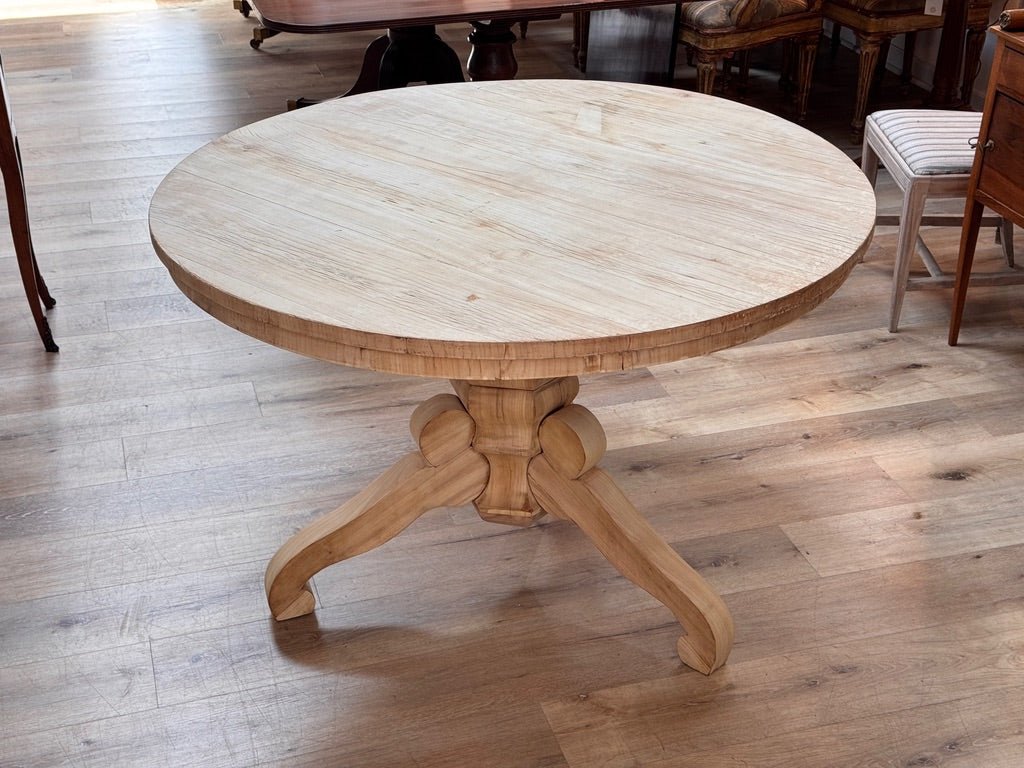 Biedermeier fruitwood tilt top round breakfast table, 19th c - Helen Storey Antiques