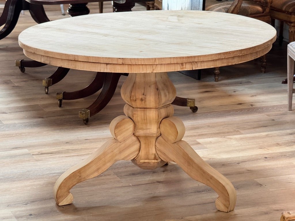 Biedermeier fruitwood tilt top round breakfast table, 19th c - Helen Storey Antiques