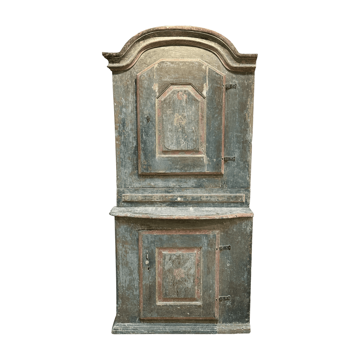 Blue Swedish Cabinet, c. 1800, original paint - Helen Storey Antiques