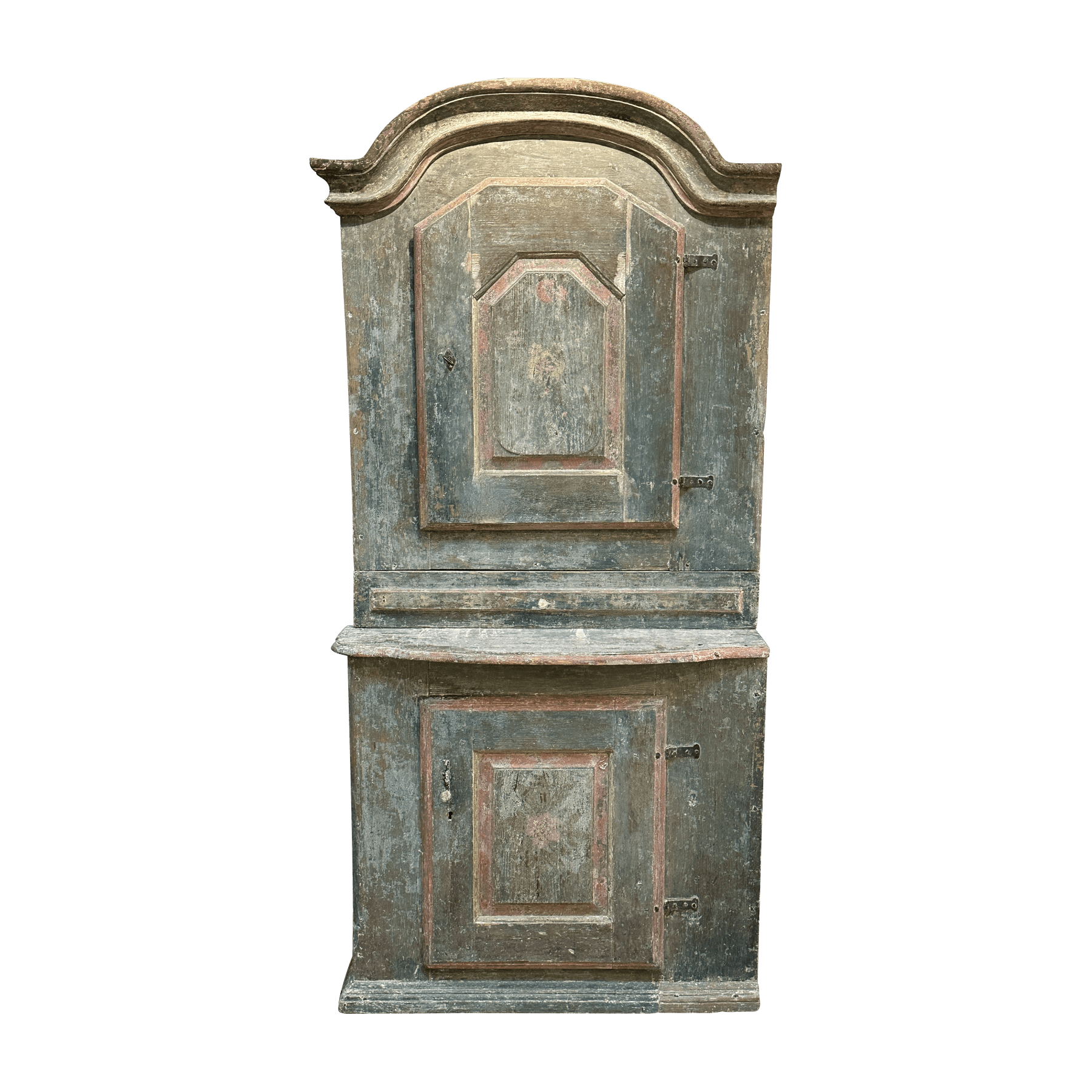 Blue Swedish Cabinet, c. 1800, original paint