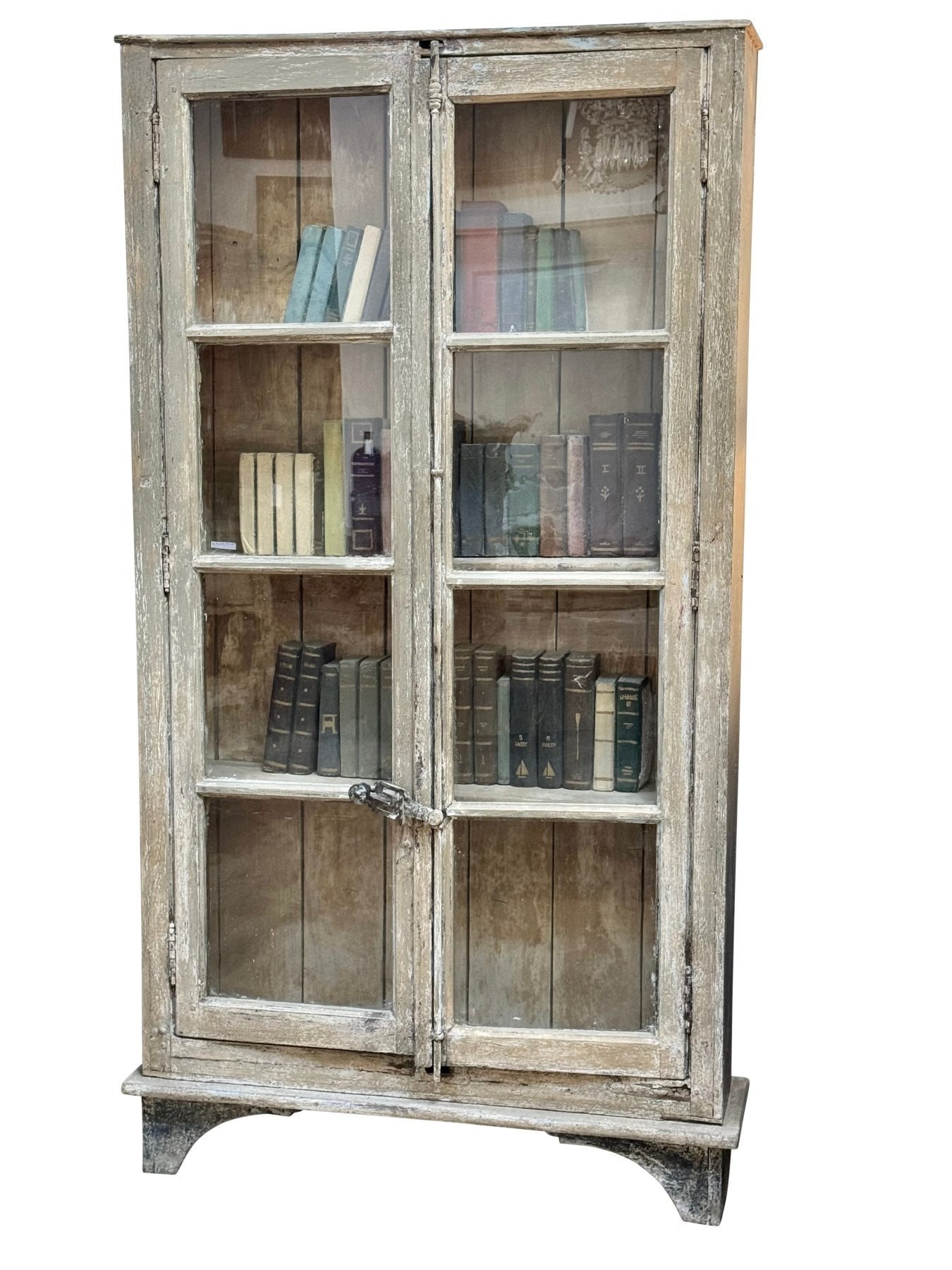 Bookcase cabinet, French casement windows