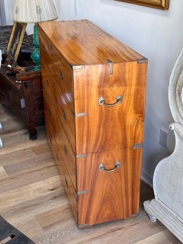 Campaign chest in camphorwood, Anglo - Indian, mid - 19th century - Helen Storey Antiques