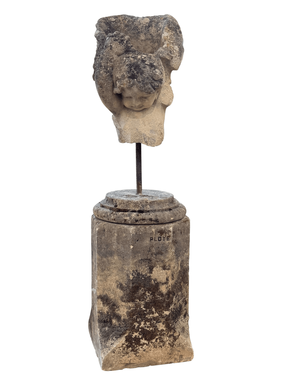 Carved Stone Cherub, 18th - 19th C. French - Helen Storey Antiques