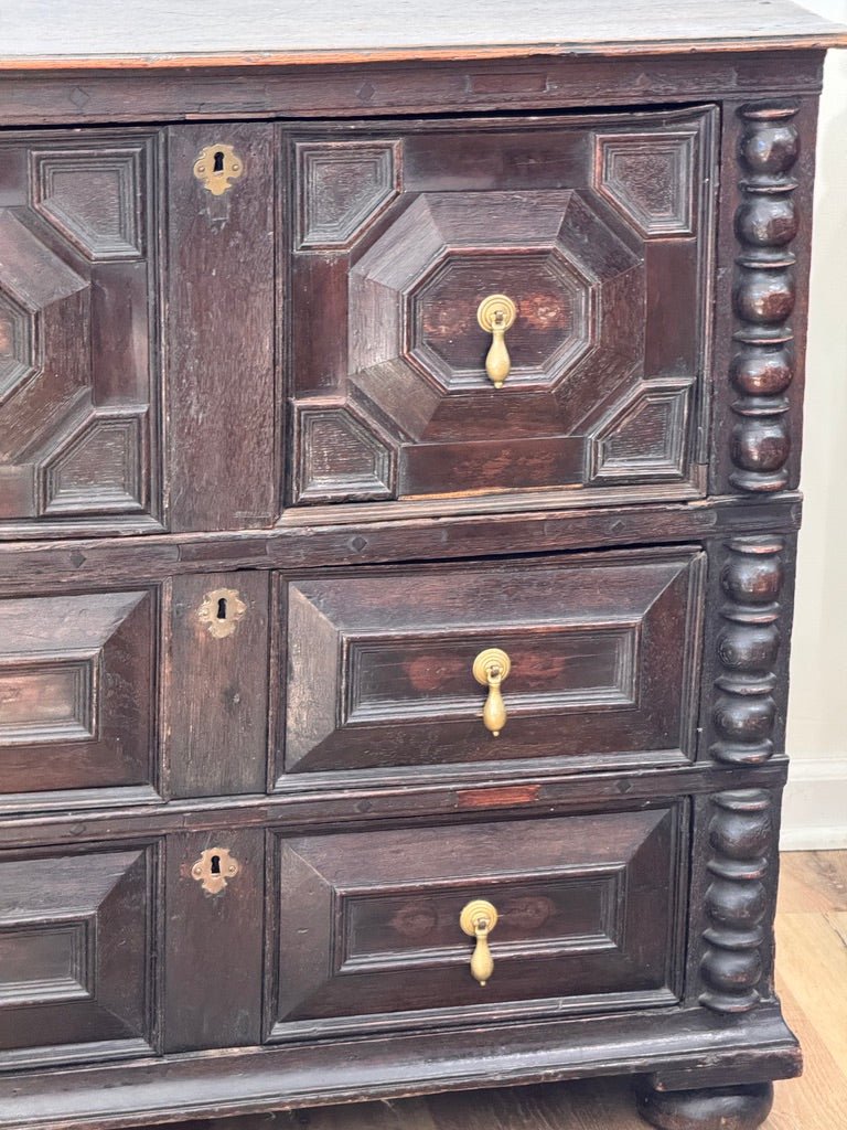 Charles II style Joined Oak Chest of Drawers - Helen Storey Antiques