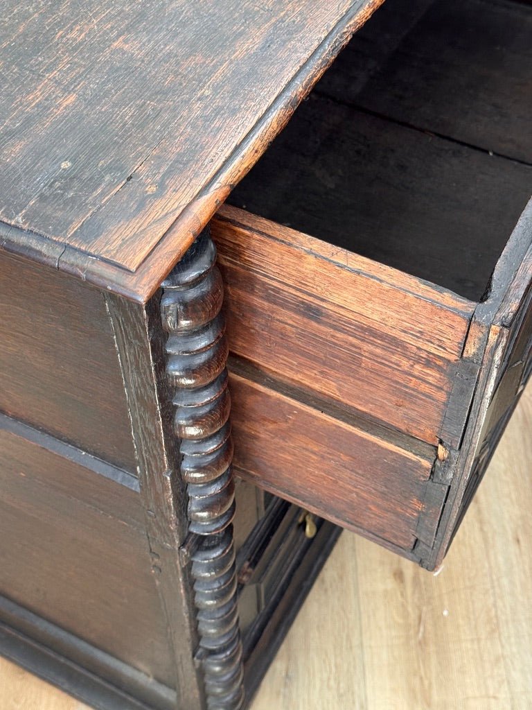 Charles II style Joined Oak Chest of Drawers - Helen Storey Antiques