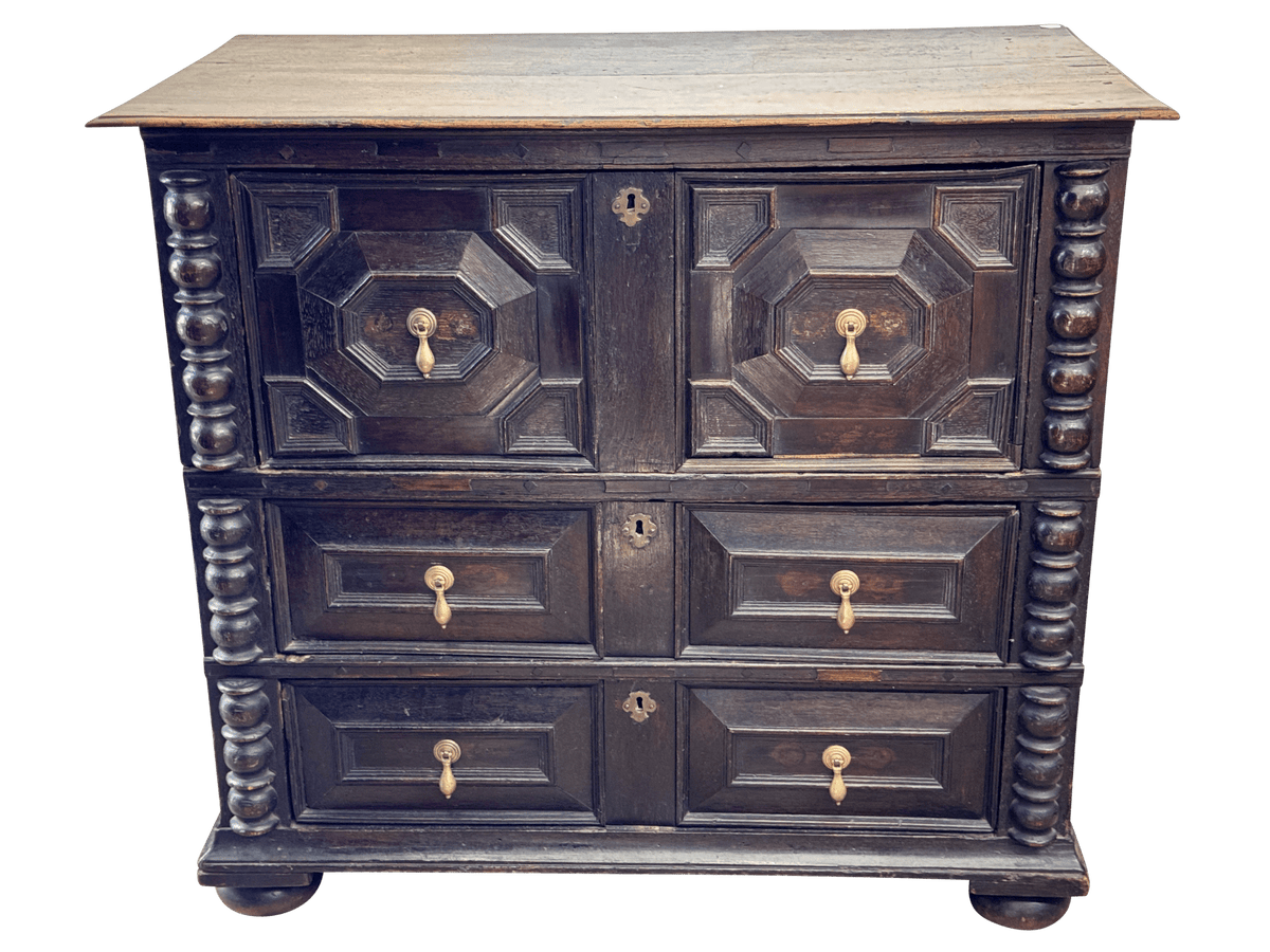 Charles II style Joined Oak Chest of Drawers - Helen Storey Antiques
