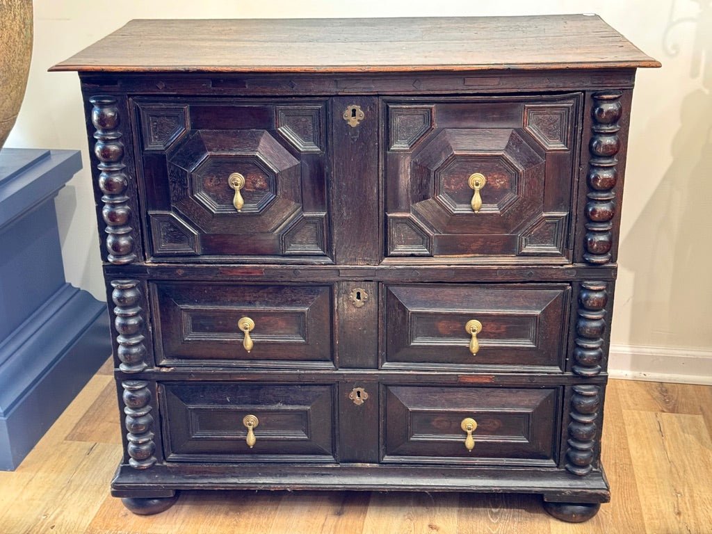 Charles II style Joined Oak Chest of Drawers - Helen Storey Antiques