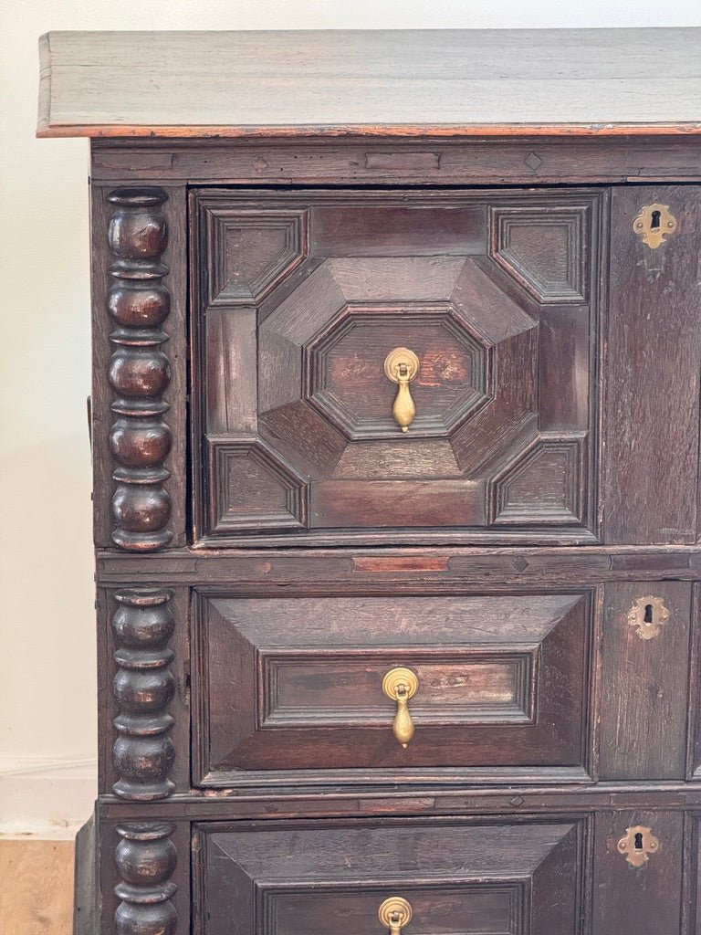 Charles II style Joined Oak Chest of Drawers - Helen Storey Antiques