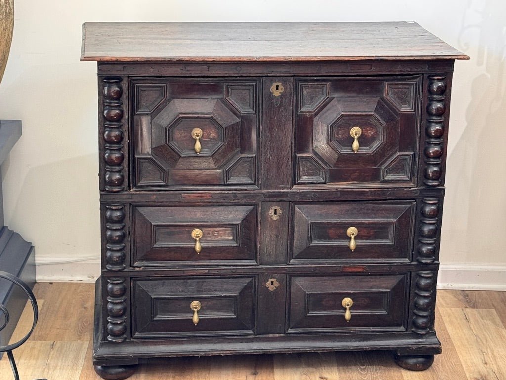 Charles II style Joined Oak Chest of Drawers - Helen Storey Antiques