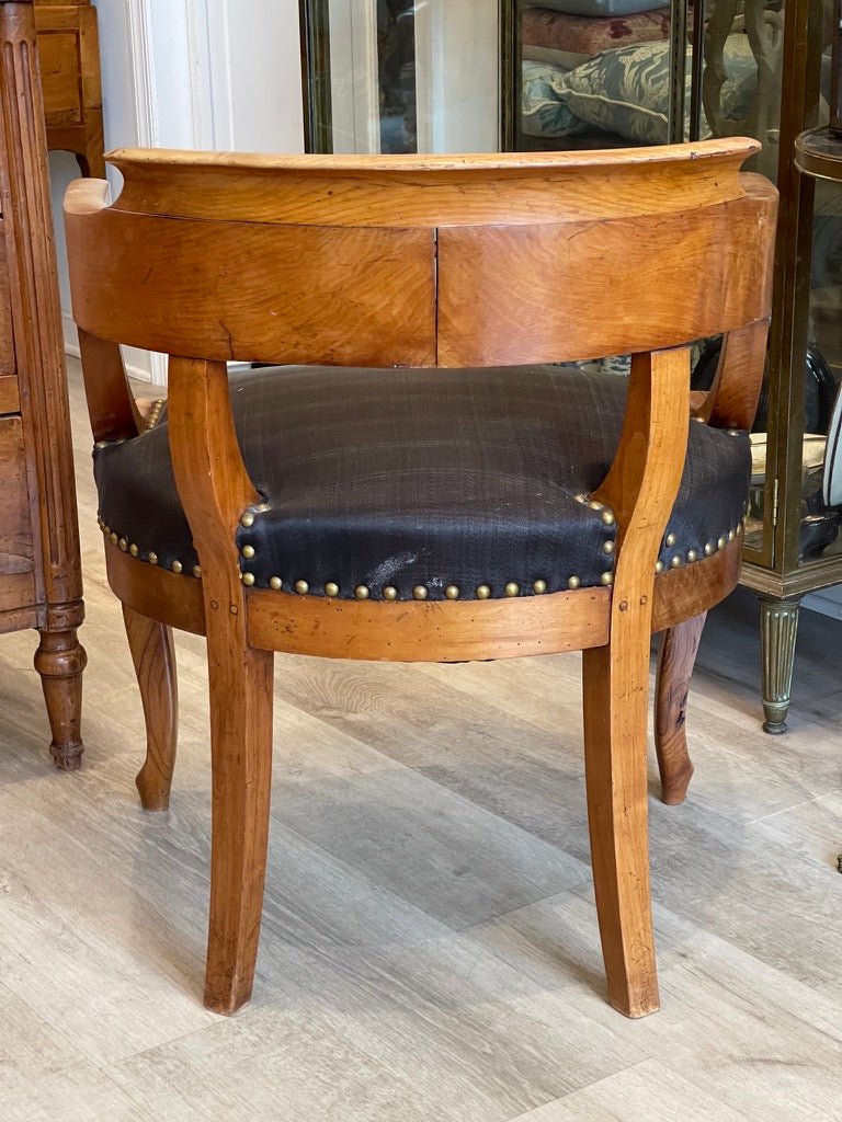 CHARLES X PERIOD FAUTEUIL DE BUREAU DESK CHAIR - Helen Storey Antiques