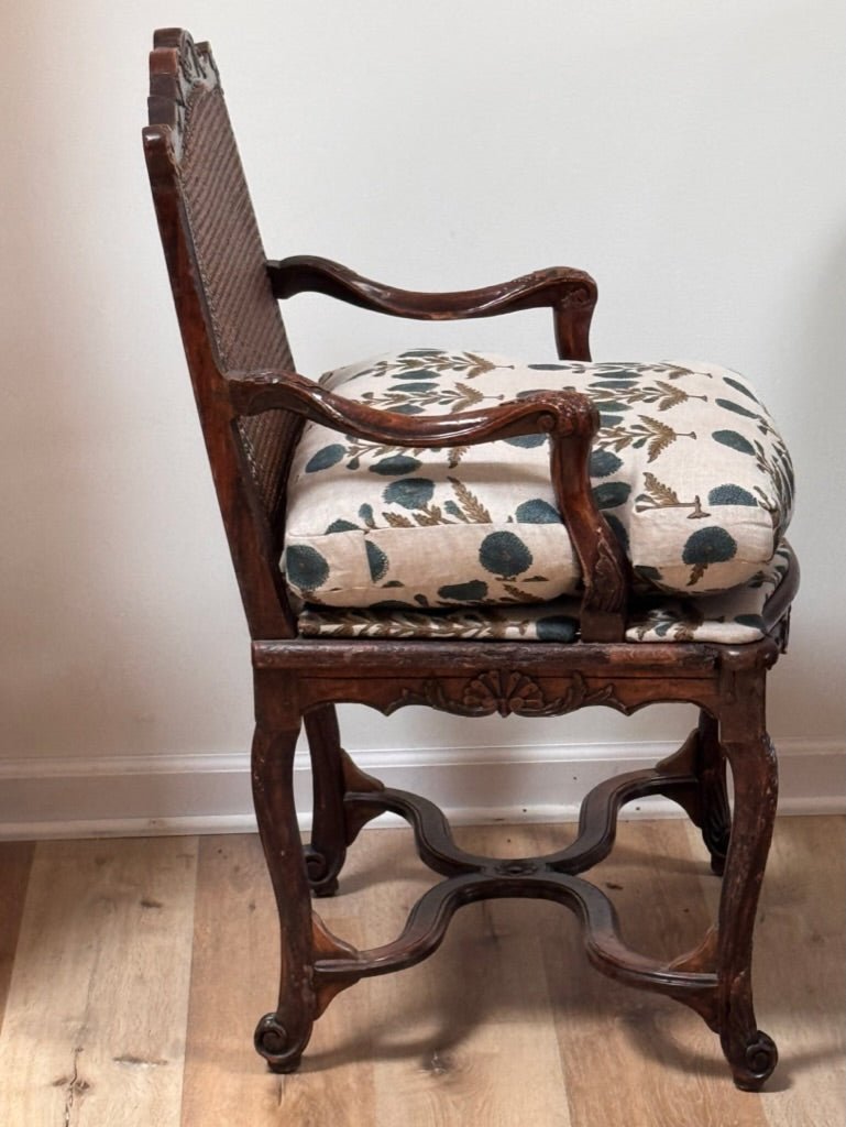 Charming, period Louis XVI caned fauteuil - Helen Storey Antiques