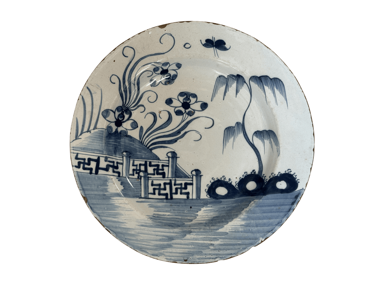 Delft Charger, c. 1760 - Helen Storey Antiques