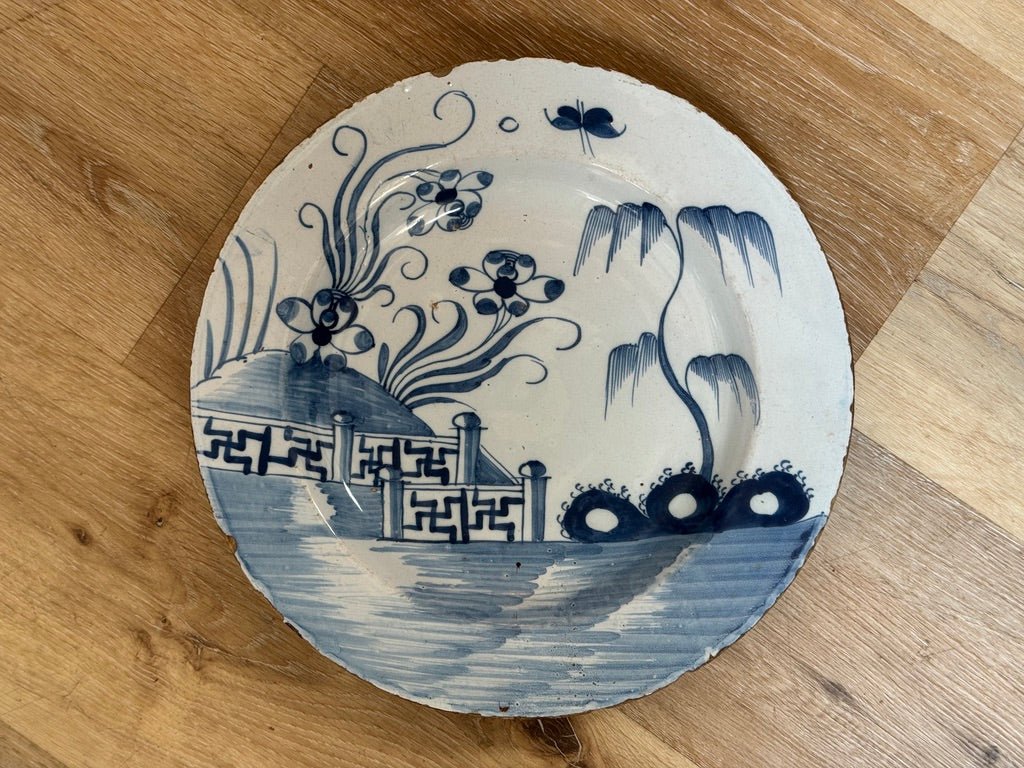 Delft Charger, c. 1760 - Helen Storey Antiques
