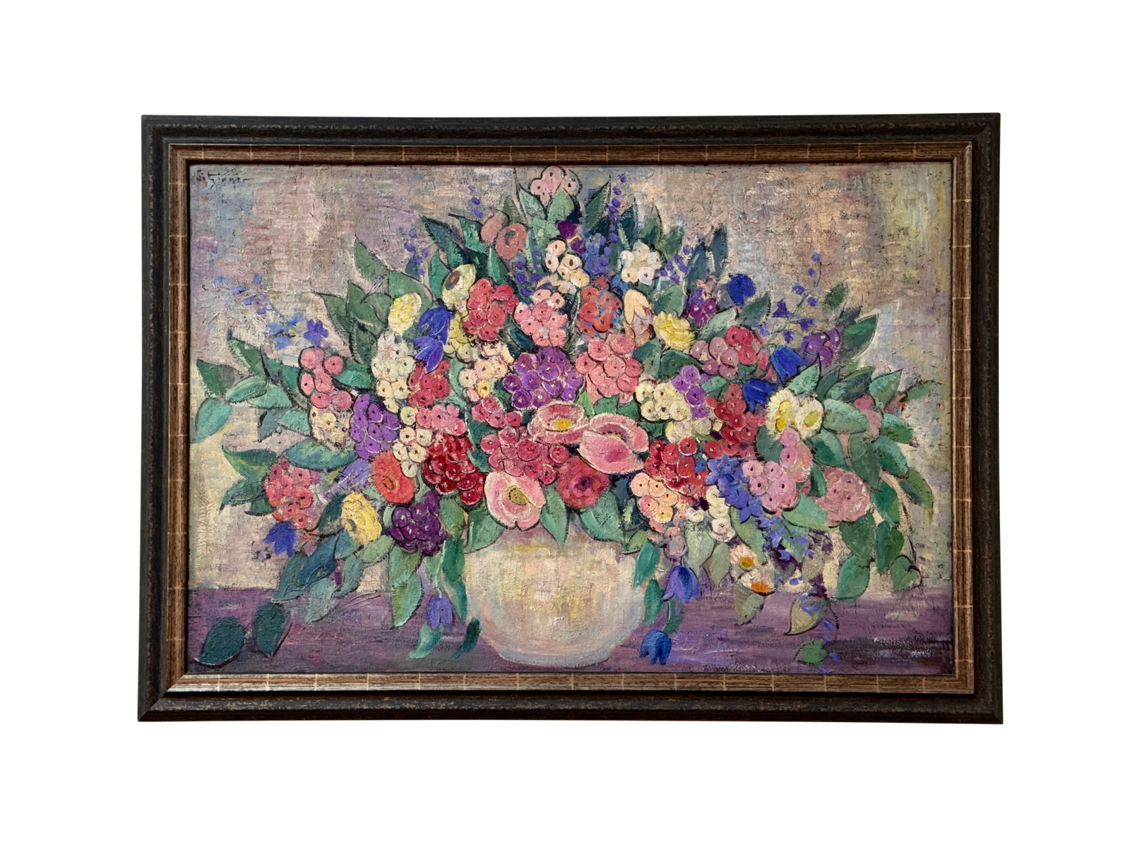 Dorothea Litzinger (American 1889-1925) Large Scale Floral Still Life, oil on canvas