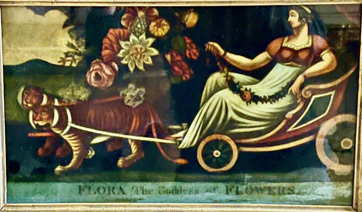 EARLY 19TH CENTURY ARTWORK, FLORA THE GODDESS OF FLOWERS - Helen Storey Antiques