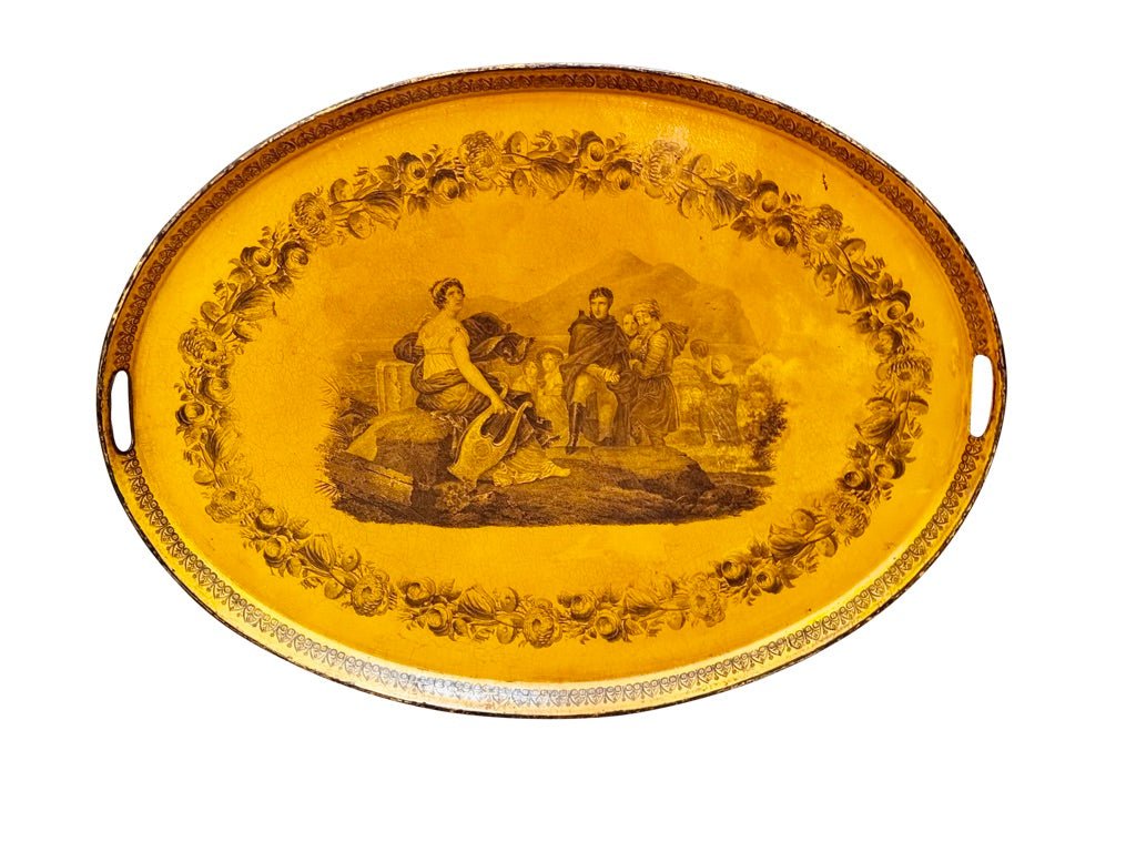 Early 19th Century French Empire Yellow Tole Tray