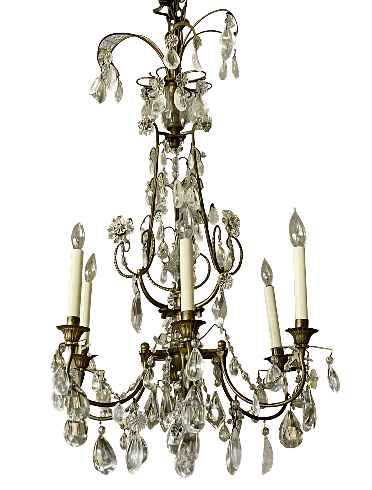 Early 20th Century Maison Bagues Rock Crystal Chandelier - Helen Storey Antiques