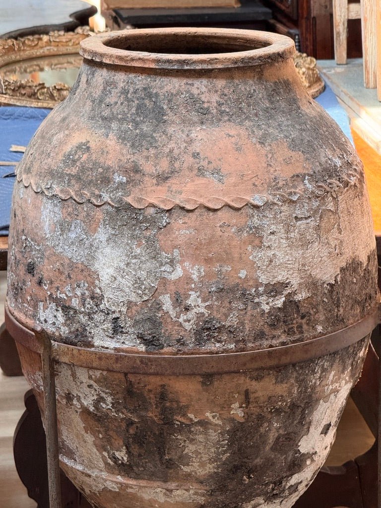 Early Anatolian terracotta storage jar, likely 18th century - Helen Storey Antiques