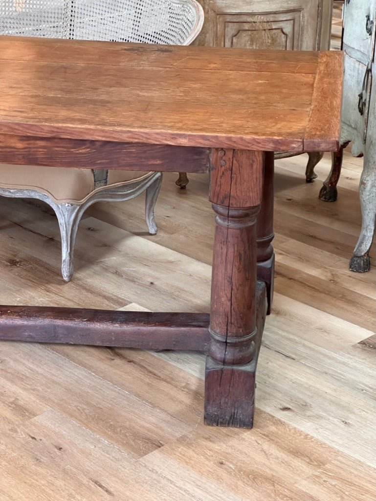 Eighteenth Century French Oak Refectory Dining Table - Helen Storey Antiques