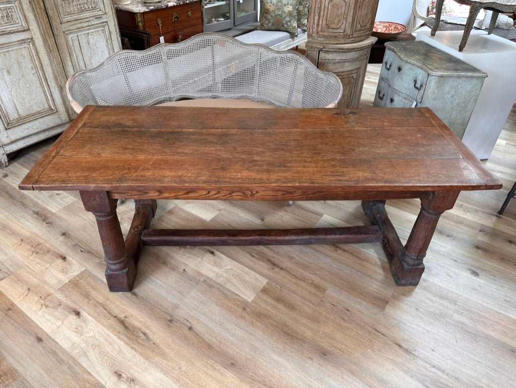 Eighteenth Century French Oak Refectory Dining Table - Helen Storey Antiques