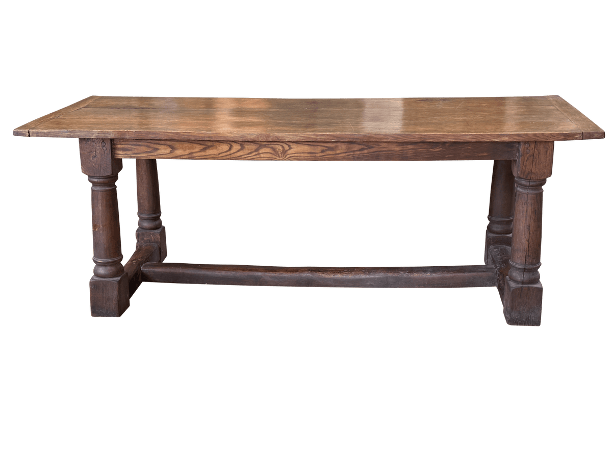 Eighteenth Century French Oak Refectory Dining Table - Helen Storey Antiques