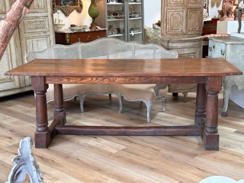 Eighteenth Century French Oak Refectory Dining Table - Helen Storey Antiques