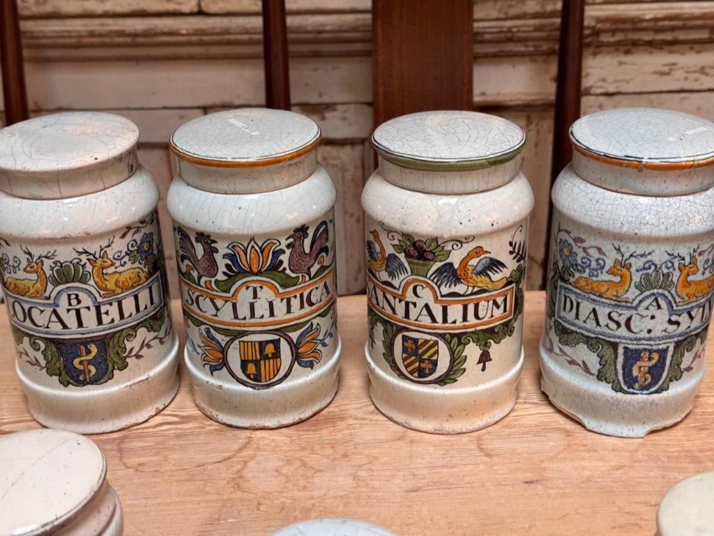 Eighteenth Century Pharmacy Apothecary Herb Jars - Helen Storey Antiques