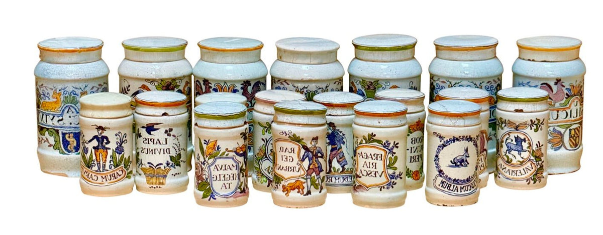 Eighteenth Century Pharmacy Apothecary Herb Jars - Helen Storey Antiques