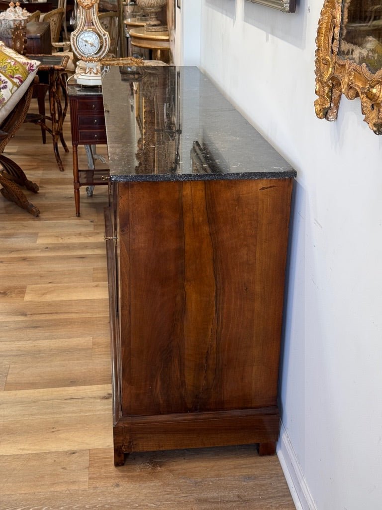 Elegant 19th century French burlwood enfilade sideboard - Helen Storey Antiques