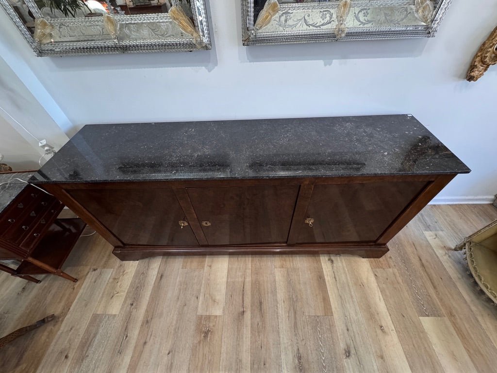 Elegant 19th century French burlwood enfilade sideboard - Helen Storey Antiques