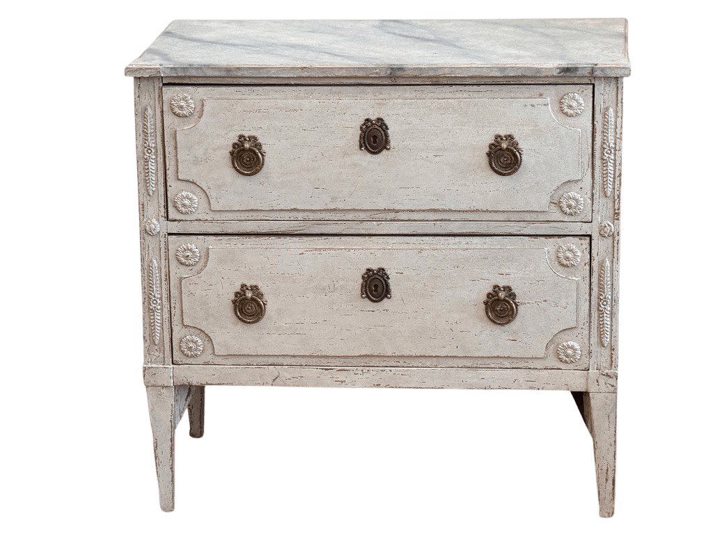 Elegant, small, 19th century Swedish Gustavian commode - Helen Storey Antiques