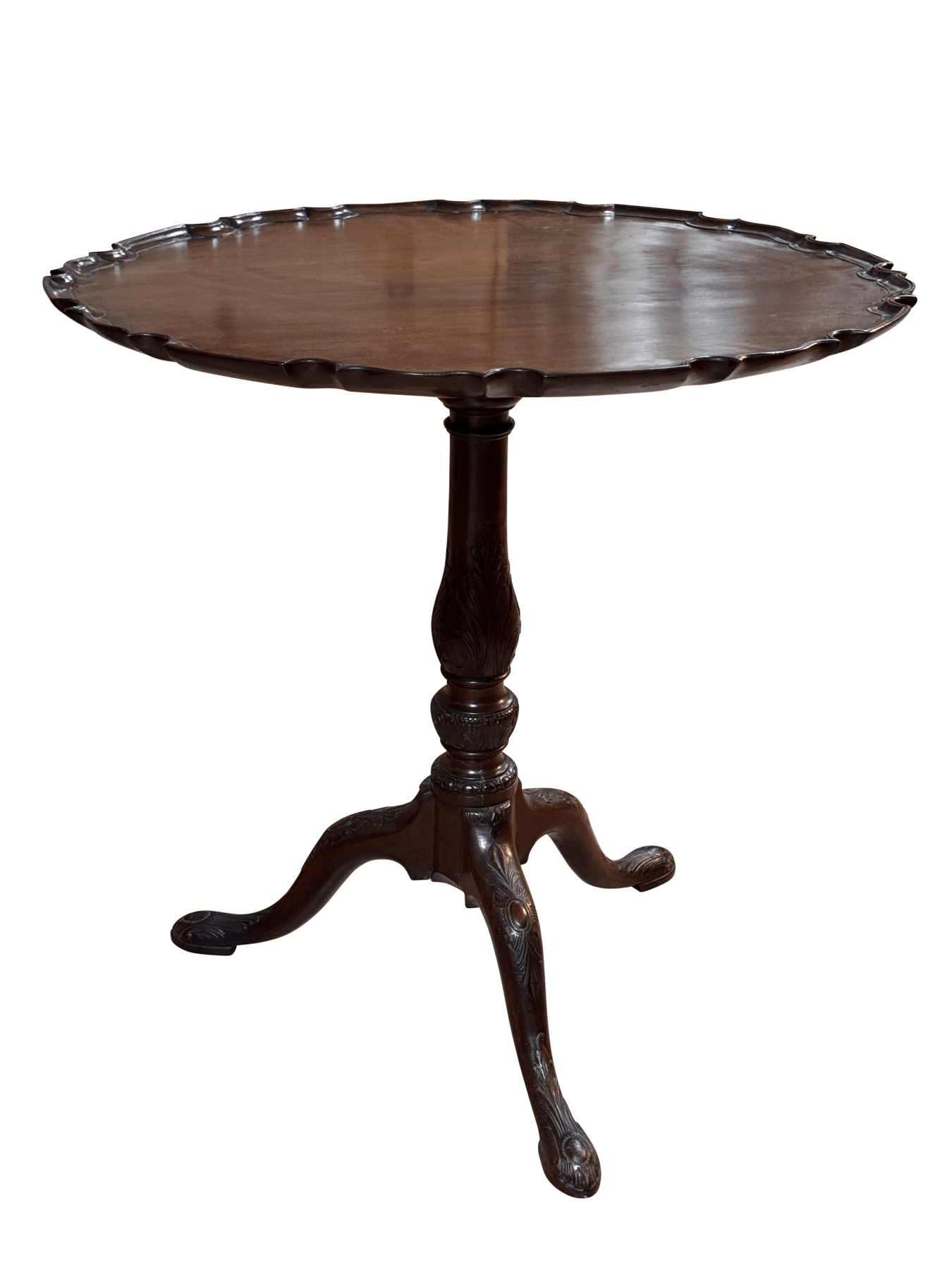 English Chippendale Mahogany Tilt-Top Table, 18th Century