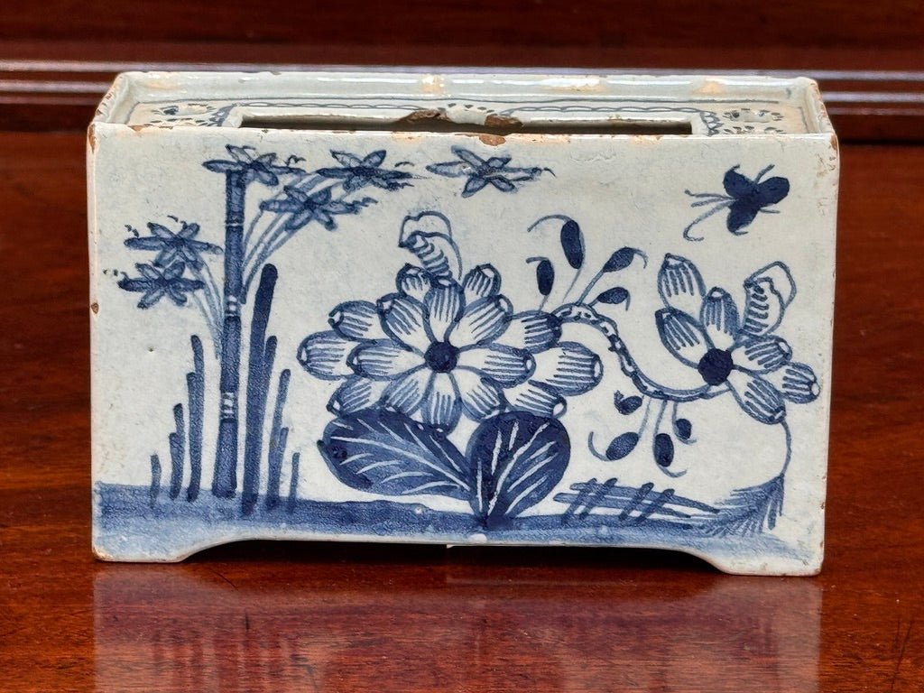 English Delft Flower brick, c. 1760 - Helen Storey Antiques