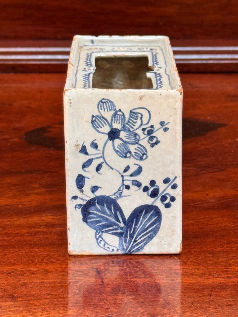 English Delft Flower brick, c. 1760