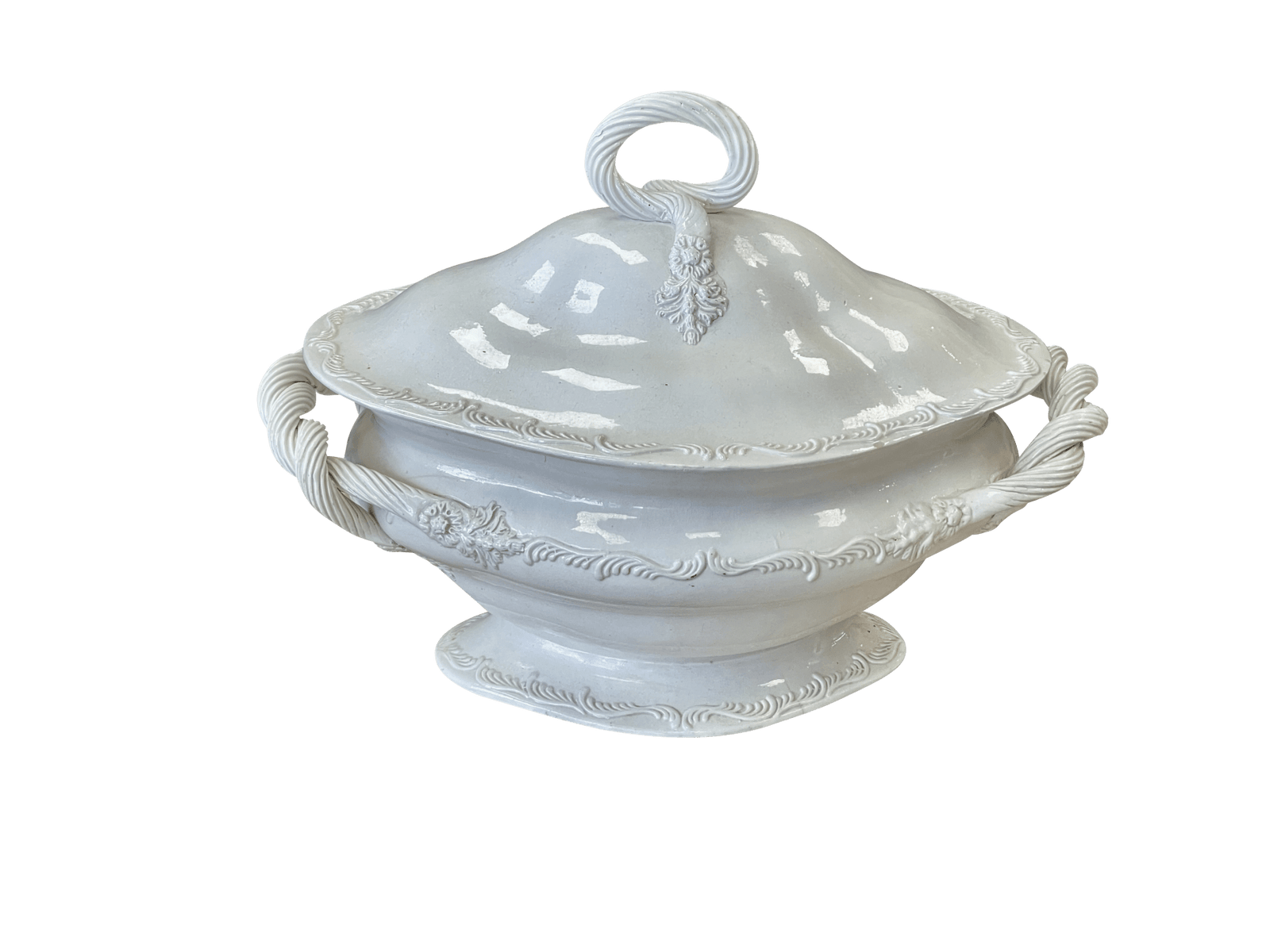 English Leeds Creamware Tureen and Cover, c. 1800