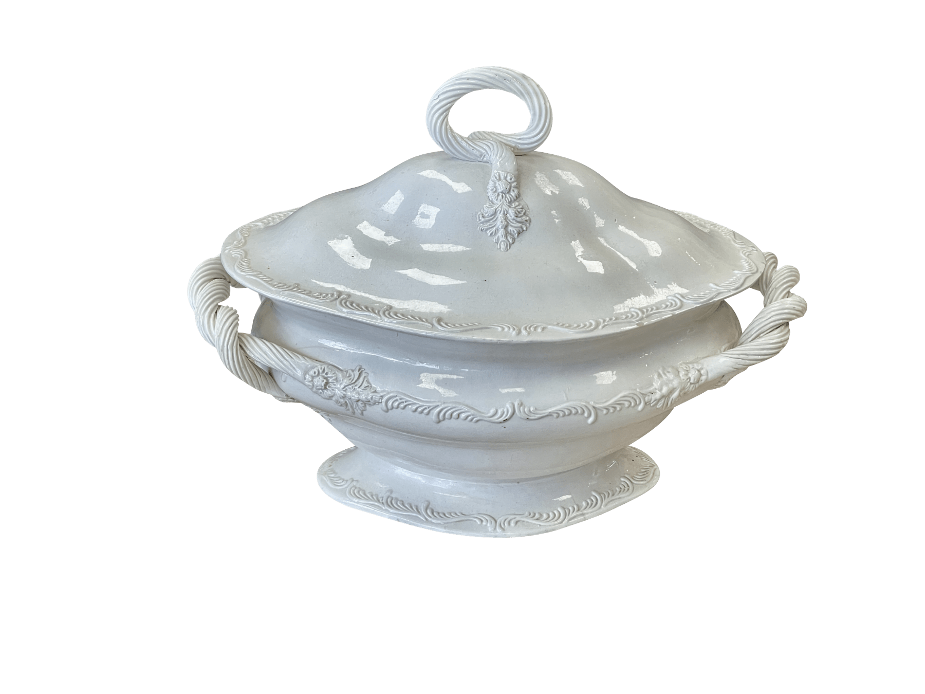 English Leeds Creamware Tureen and Cover, c. 1800